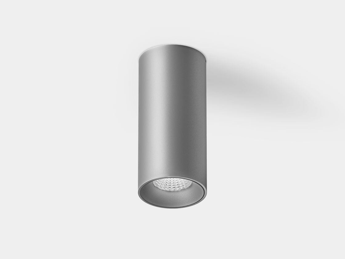 Накладной светильник VILLY цилиндрический, матовое серебро