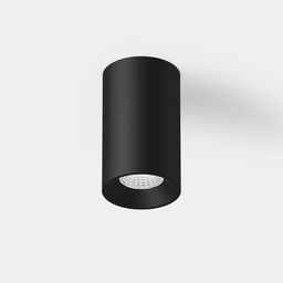 Накладной светильник Villy SHORT черный цилиндр, вид спереди
