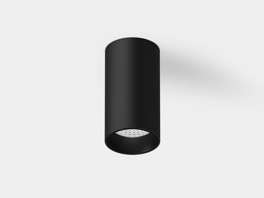 Накладной светильник Mini Villy, черный цилиндр, вид спереди