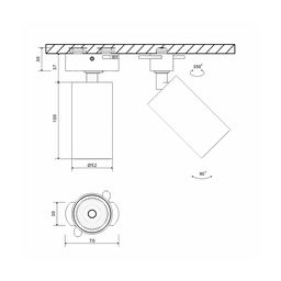 Сменное крепление M2 Mini Villy, белое, вид сбоку