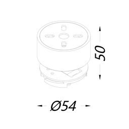 Крепление сменное М3 для светильников MINI VILLY, поворотное накладное, цвет Белый, MINI-VL-M3-WH