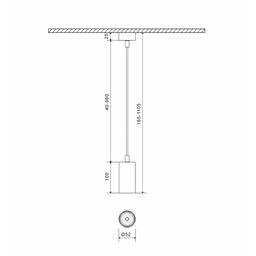Чертеж подвесного крепления M6 с размерами