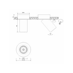 Чертеж крепления M7 Mini Villy с размерами и поворотом