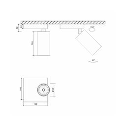 Чертеж крепления M11 Mini Villy с размерами