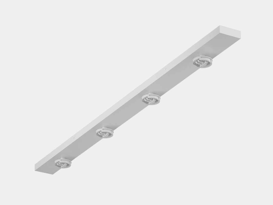 Белое алюминиевое крепление M14 Mini Villy, вид снизу