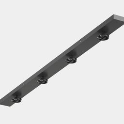 Черная накладная планка крепления Mini Villy с четырьмя узлами