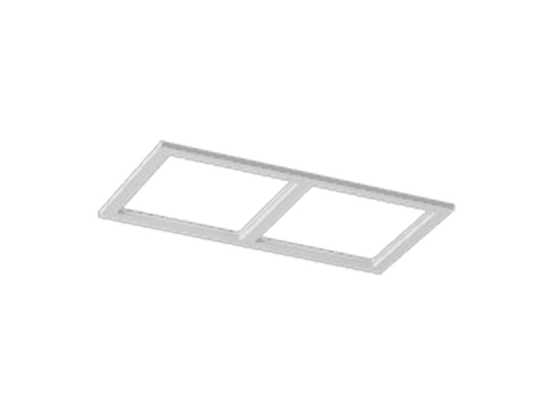 Алюминиевая рамка COMBO-3S2-WH, вид сверху, два проема