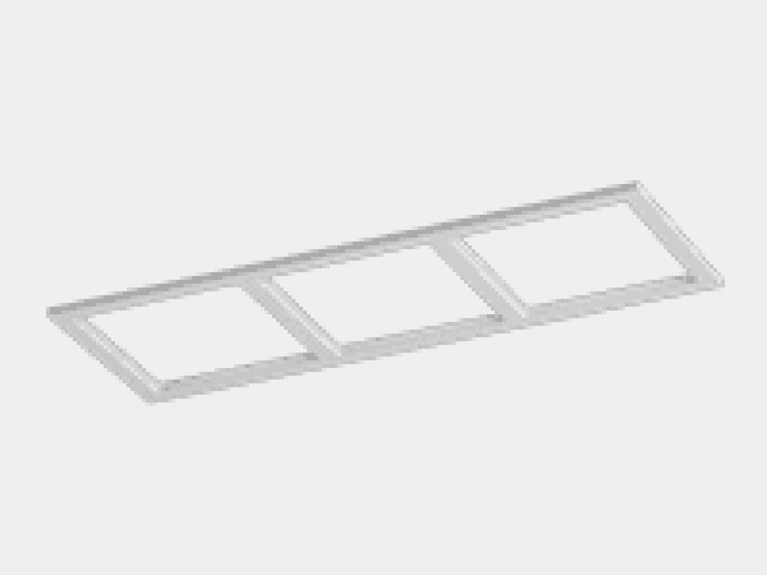 Рамка на три модуля COMBO, вид под углом