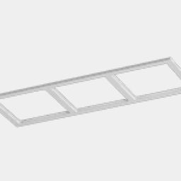 Тройная квадратная рамка COMBO 3, белая