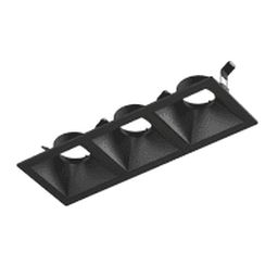 Черная тройная рамка COMBO, вид сзади и крепления