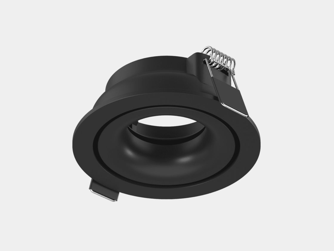 Черный встраиваемый корпус светильника с пружинными фиксаторами