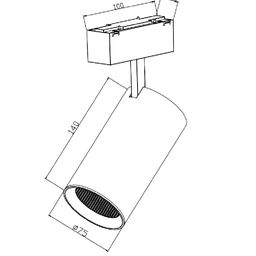 Светильник для трека SY черный, 30 Вт, нейтральный свет, SY-601203-BL-30-36-NW