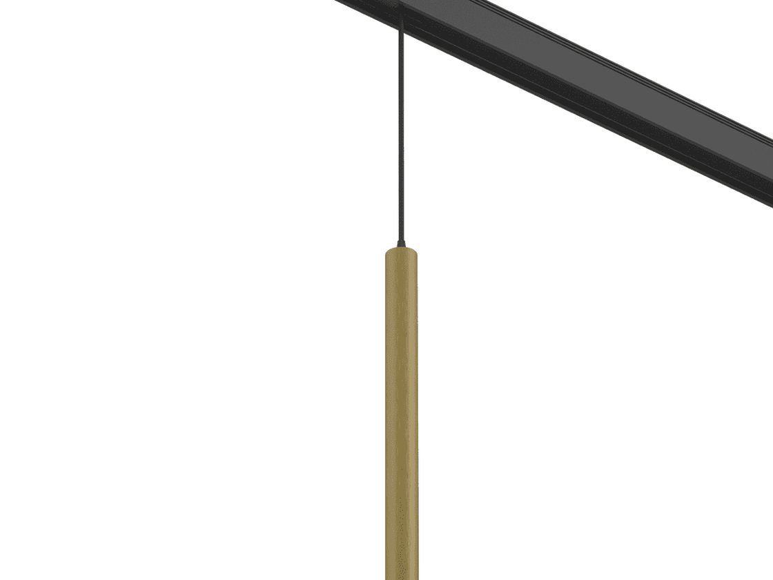 Подвесной трековый светильник SY латунь, общий вид