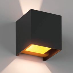 Настенный LED светильник куб, черный, свет вверх-вниз