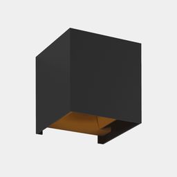 Черный настенный светильник BIG-KUB, вид снизу, рассеиватель