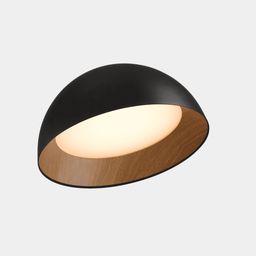 Накладной потолочный LED светильник черно-золотой, вид снизу