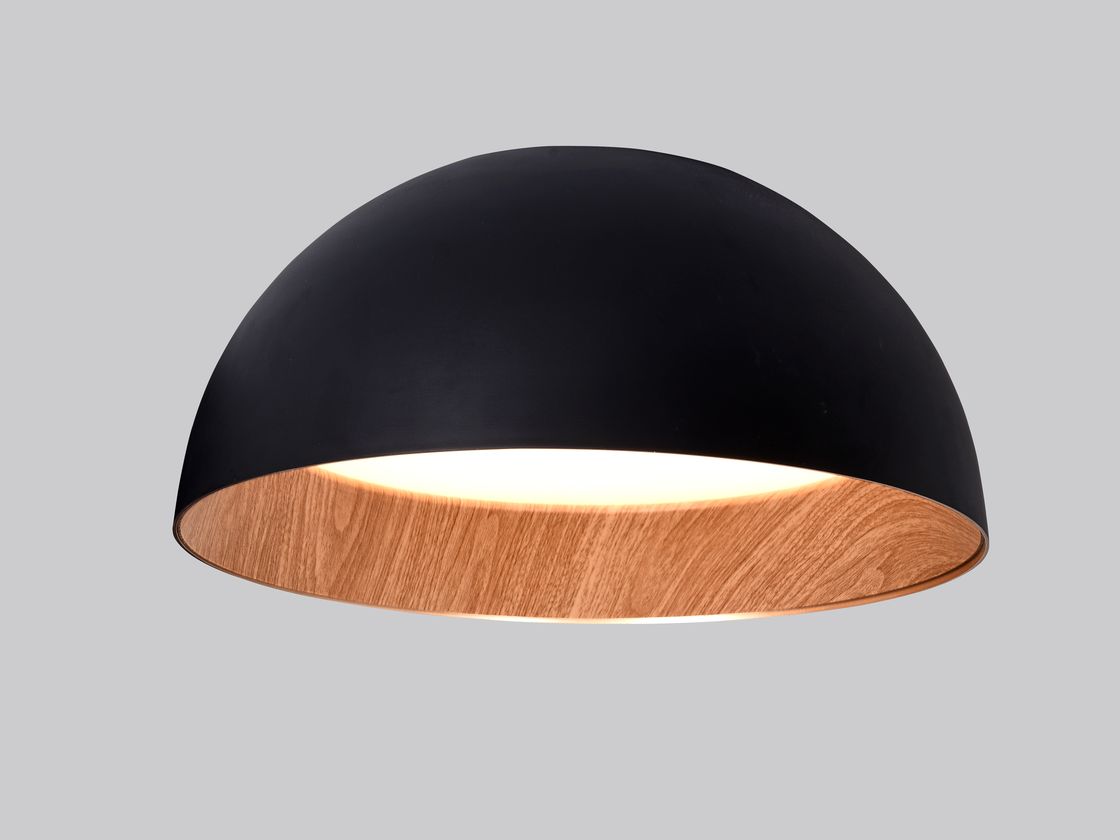 Накладной светильник полусфера, чёрный корпус, тёплый свет