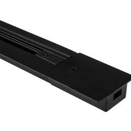 Встраиваемый шинопровод черный, торец с крепежом