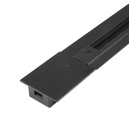 Встраиваемый черный шинопровод, конец секции крупно