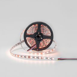 Катушка ленты 5050 RGB+тёплый, свечение красным каналом