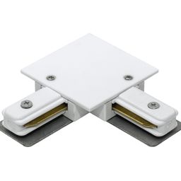 Белый L коннектор встраиваемого трека, вид сверху