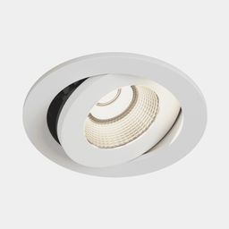 Встраиваемый потолочный светильник белый, наклонная рамка, вид сбоку