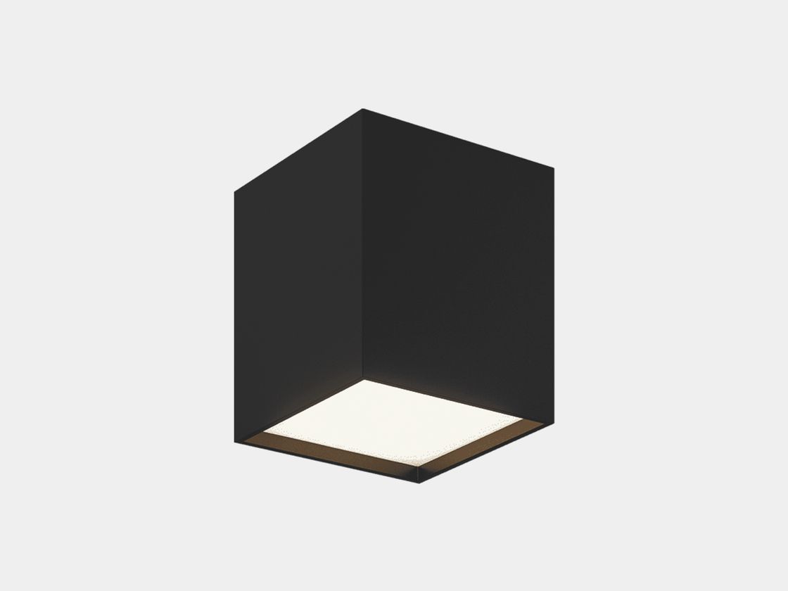 Накладной потолочный светильник черный, вид снизу