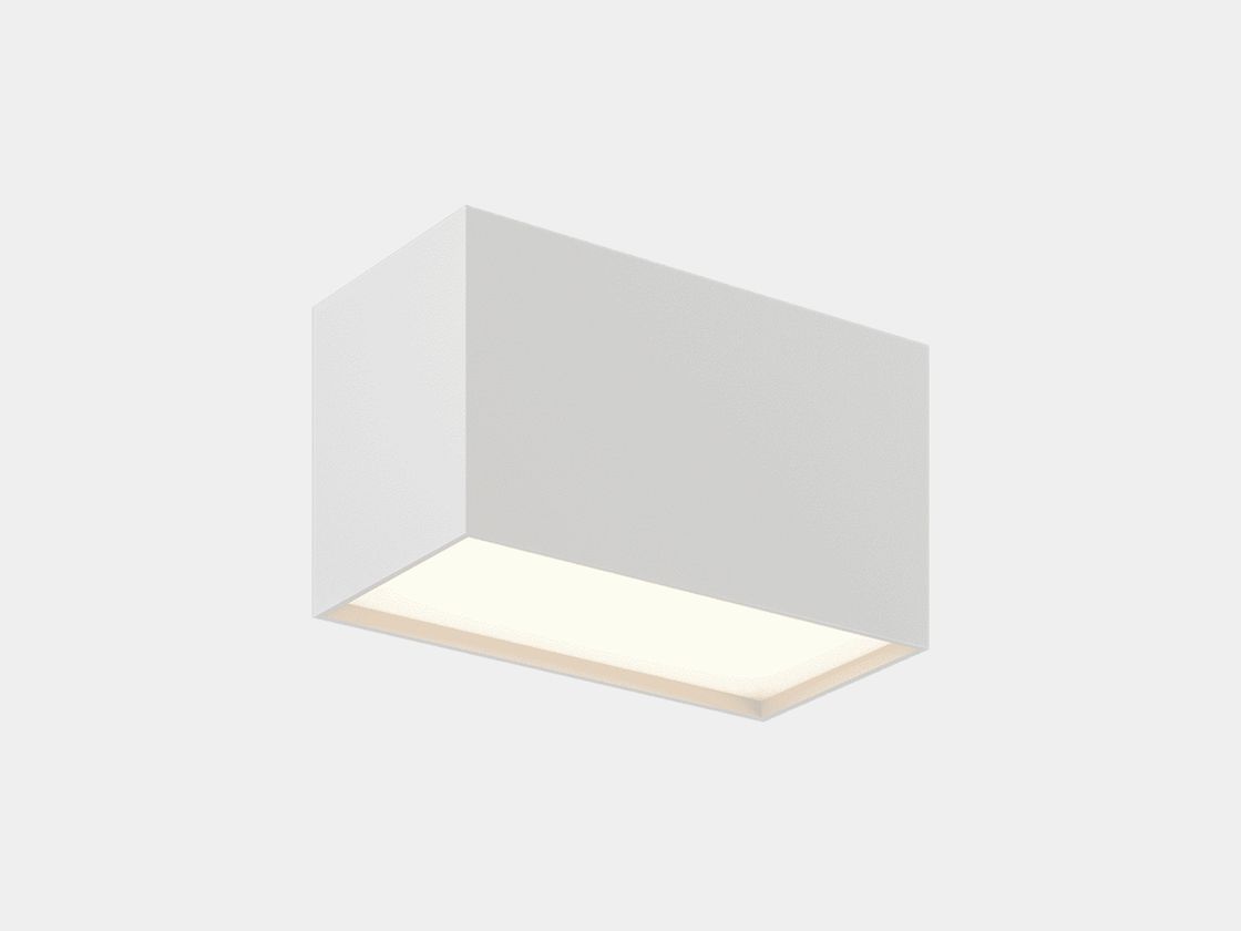 Накладной светильник белый, вид снизу, рассеиватель