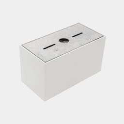 Накладной светильник, вид сверху, монтажная планка