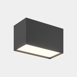 Черный накладной светильник прямоугольный, ракурс спереди