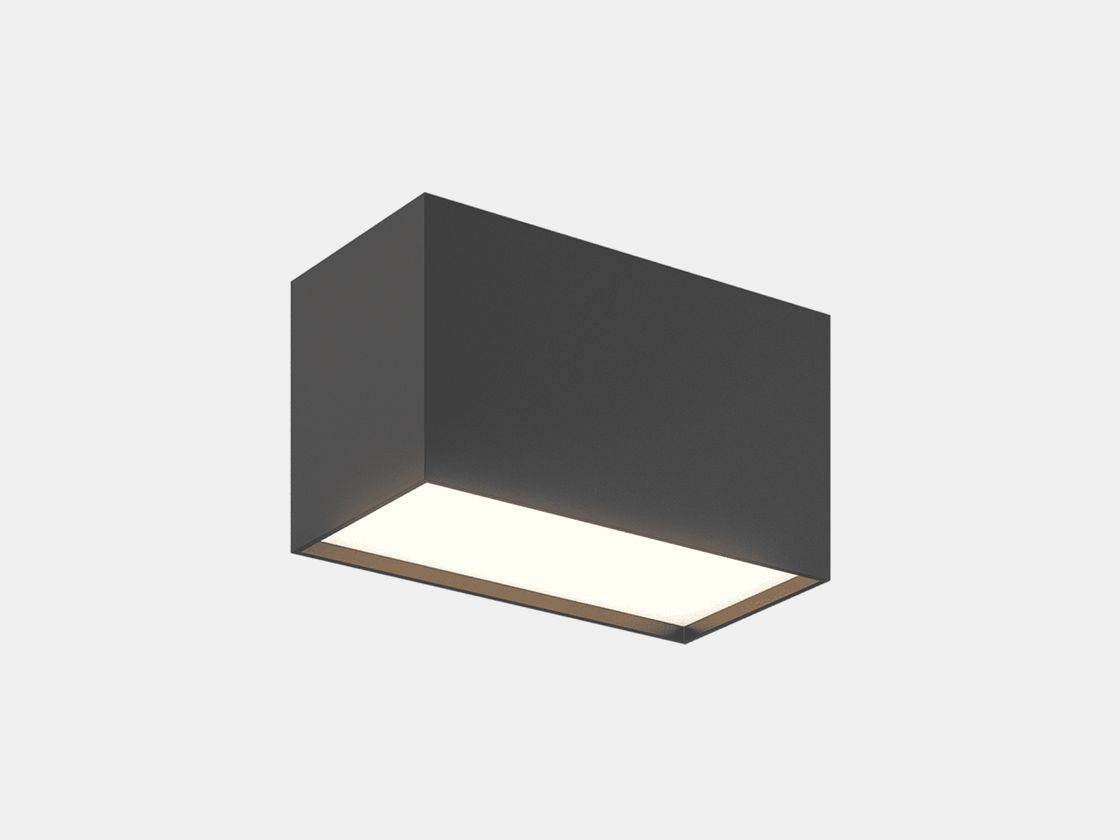 Накладной потолочный светильник черный, вид снизу