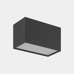 Черный накладной светильник, прямоугольный корпус, ракурс