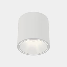 Белый накладной светильник цилиндр, общий вид под углом