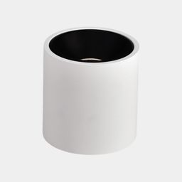 Цилиндрический накладной светильник белый, вид сбоку