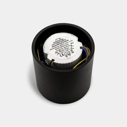 Накладной светильник черный, вид сверху с драйвером