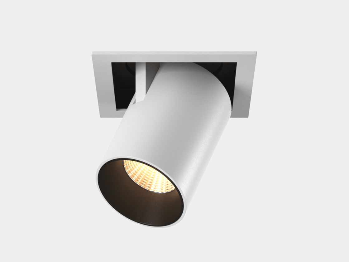 Поворотно-выдвижной модуль светильника, цилиндрический корпус, белый