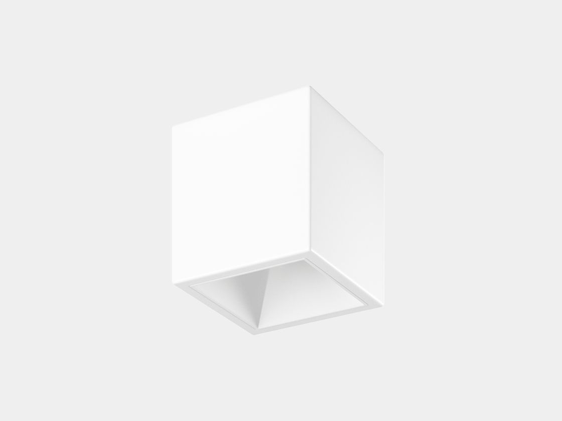 Накладной квадратный LED светильник белый, вид снизу