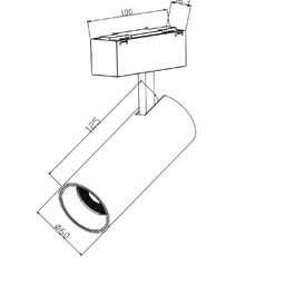 Светильник для трека SY черный, 20 Вт, теплый свет, SY-601202-BL-20-36-WW