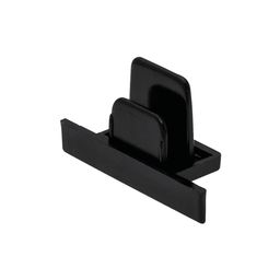 Черная заглушка для встраиваемого трека, вид под углом