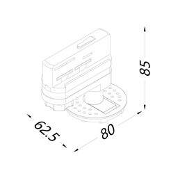 Крепление сменное М2 для светильников VILLY, трековое трехфазное, цвет Черный, VL-M2-3-BL