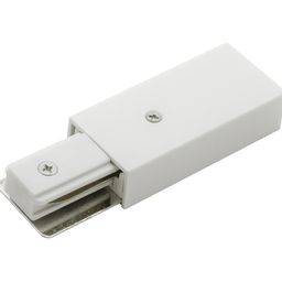 Белый коннектор питания для трека, вид сбоку