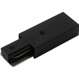 Черный коннектор питания для однофазного трека, вид сбоку