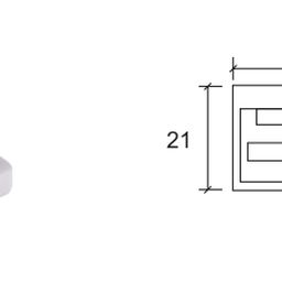 Заглушка для однофазного трека,  цвет: Белый, ECS-WH-2