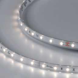 Включенная светодиодная лента нейтральный белый, вид сверху