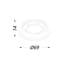 Корпус светильника MINI COMBO, круглая, акриловая, MINI-COMBO-AC