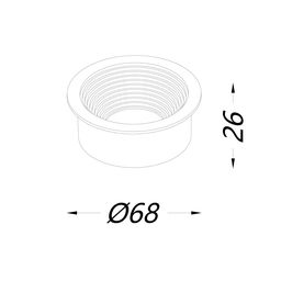 Корпус светильника MINI COMBO, круглая, черная, MINI-COMBO-C-BL