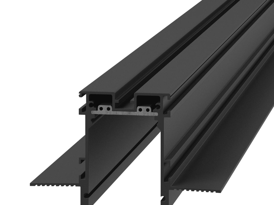 Профиль встраиваемого трека SY 24В, черный, сечение