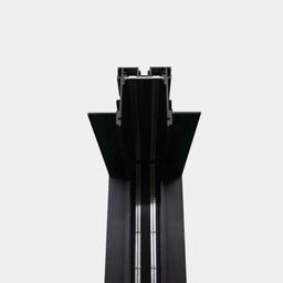 Угловой встраиваемый коннектор SY, черный корпус, вид сверху