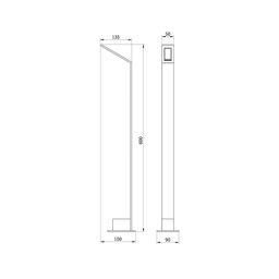 Светильник ландшафтный GW 600 мм, GW-0106-600-6-BL-WW