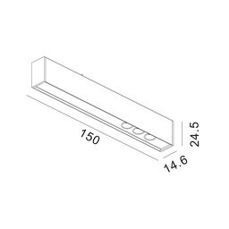Светильник для низковольтного трека SY mini 3.7 Вт, SY-mini-522217-3.7-48-BL-WW
